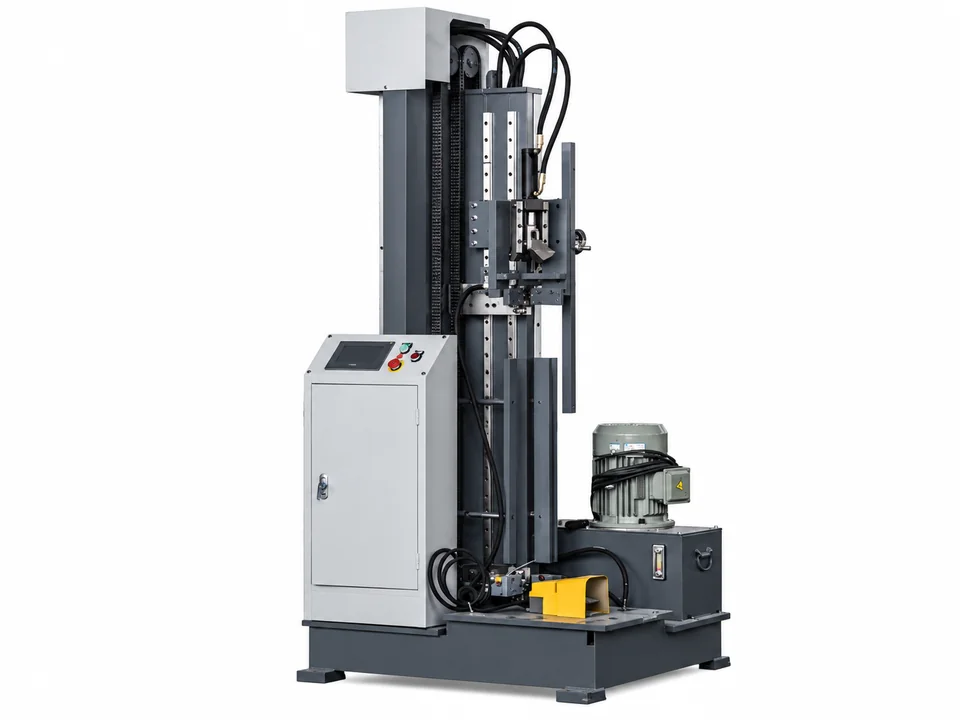 Temporary HVAC duct equipment reference image; Hydraulic Duct Seaming Machine photo pending