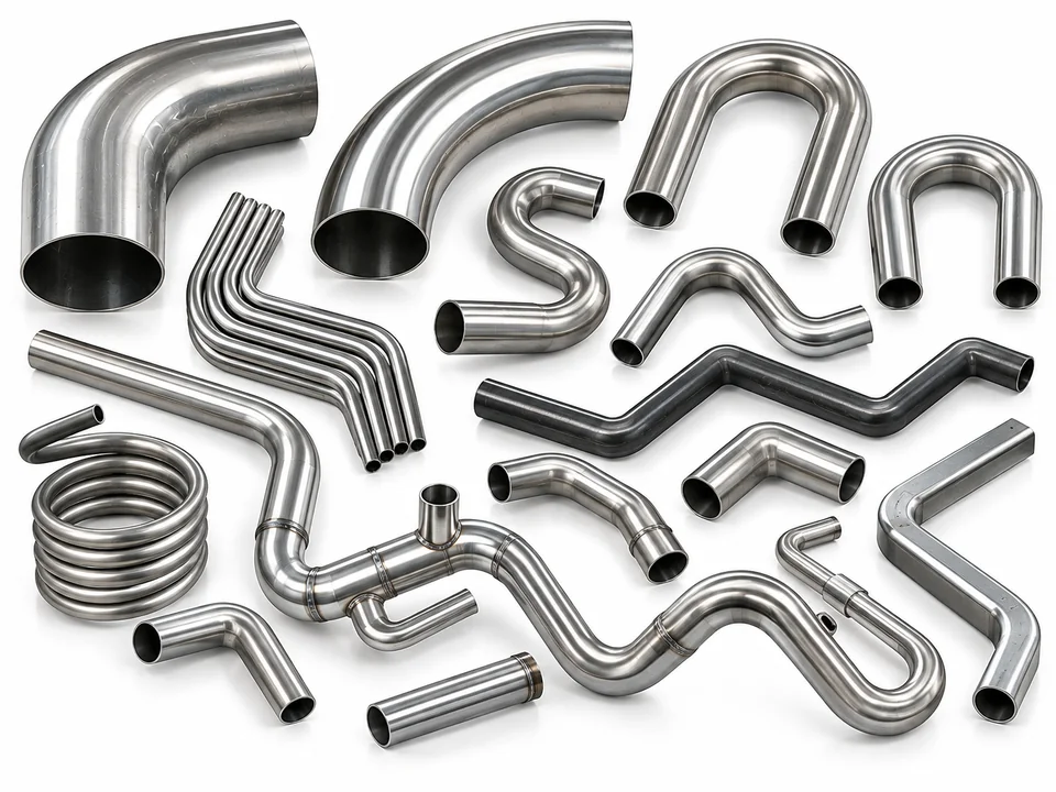 Tube and pipe bending applications with stainless steel bends curves and formed tube components