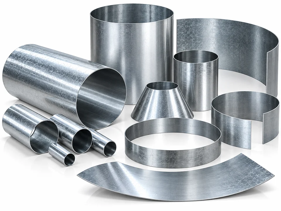 Plate rolling applications with sheet metal cylinders arcs and curved components