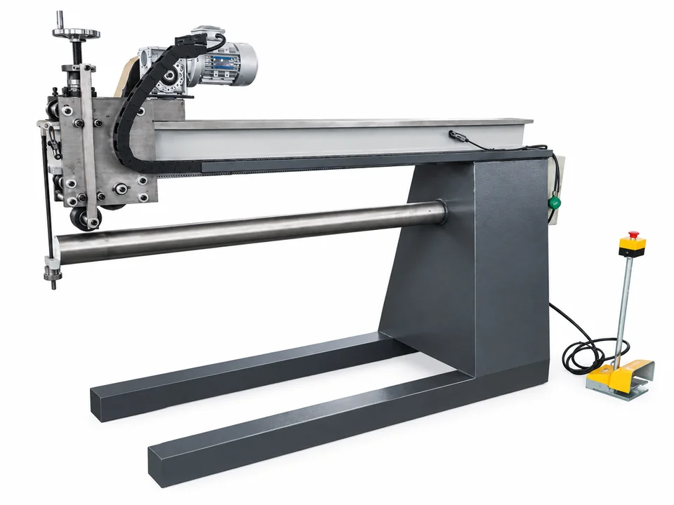 Temporary HVAC duct equipment reference image; Round Duct Seaming Machine photo pending